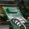 Pré-venda-SoBuy OGS28-WDx2 Loungerx2 Cadeira de balanço com travesseiro e bolso verde escuro