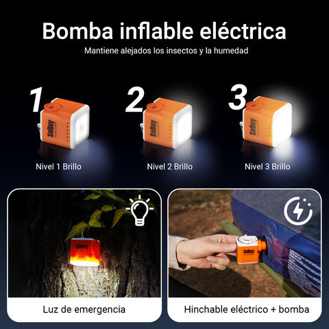 SoBuy OGS32-GR Tienda de campaña Flotante Colchon Inflable para 1 persona