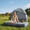 SoBuy OGS32-II-HG-P01 Colchón Hinchable para 1 personas con bomba de pie integrada Gris 191x76x22cm