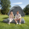 SoBuy OGS32-II-L-HG-P01 Colchón Hinchable para 1 personas con bomba de pie integrada Gris 191x137x22cm