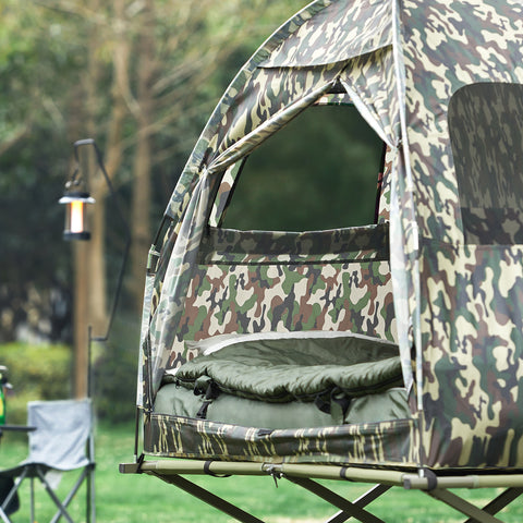 SoBuy OGS32-TN Barraca de acampamento Camuflagem Tendas iglu para 1 pessoa