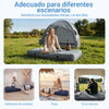 SoBuy OGS32-II-HG-P01 Colchón Hinchable para 1 personas con bomba de pie integrada Gris 191x76x22cm