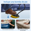 SoBuy OGS32-II-L-GR-P01 Colchoneta hinchable de doble capa para 2 personas con bomba de pie integrada – 191x137x22cm