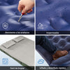 SoBuy OGS32-II-L-GR-P01 Colchoneta hinchable de doble capa para 2 personas con bomba de pie integrada – 191x137x22cm