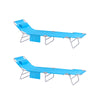 Conjunto pré-venda-SoBuy OGS35-Bx2 de 2 espreguiçadeiras azuis