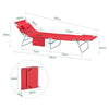 Espreguiçadeira inclinável de aço pré-venda-SoBuy OGS35-R com travesseiro vermelho