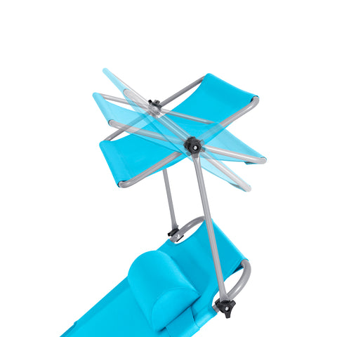SoBuy OGS48-B Tumbona Plegable con Respaldo Reclinable y Parasol