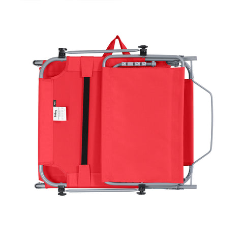 SoBuy OGS48-R Tumbona Plegable con Respaldo Reclinable y Parasol