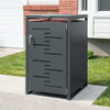 SoBuy OGS63-DG Cobertizo de Basura Puerta cerrable Gris Oscuro 69x80x116 cm