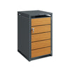 SoBuy OGS63-N Armario modular de exterior para reciclaje con efecto madera 69x80x116 cm