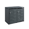 SoBuy OGS64-DG Cubre Cubos de Basura Exterior Doble 240L Gris Oscuro 134x80x116 cm