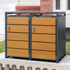 SoBuy OGS64-N Armario para cubos de reciclaje con efecto madera Gris Oscuro 134x80x116 cm
