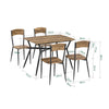 Conjunto de mesa de jantar e cadeiras pré-venda-SoBuy OGT49-F, mesa de bar alta e 4 cadeiras intustrial
