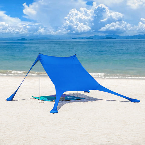 SoBuy OZT01-DB Tienda de Playa Lycra Azul oscuro