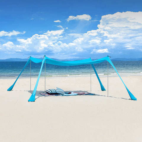 SoBuy OZT02-HB Tienda Carpas para Playa con Anclas de Bolsa 400 x 400 x 200 cm