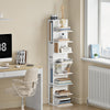 SoBuy STR14-H-W Estantería blanca de 7 niveles Librería estrecha con baldas 30x32.5x146.8 cm