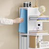SoBuy STR14-W Estantería de pared de madera blanca mate Librería estrecha con 7 baldas