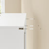 SoBuy STR16-W Armario de pared blanco suspendido multiusos con 4 estantes ajustables 70x25.1x70.2 cm