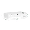SoBuy BBF03-W Soporte para monitor con 3 cajónes Blanco