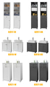 Armário de coluna de banheiro SoBuy BZR17-DG com 1 porta e 3 prateleiras e 1 gaveta cinza