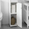 Armário de coluna para banheiro SoBuy BZR34-W com 2 portas e 1 gaveta branco
