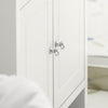 SoBuy BZR56-W Armario para Baño con puertas y 3 estantes Blanco