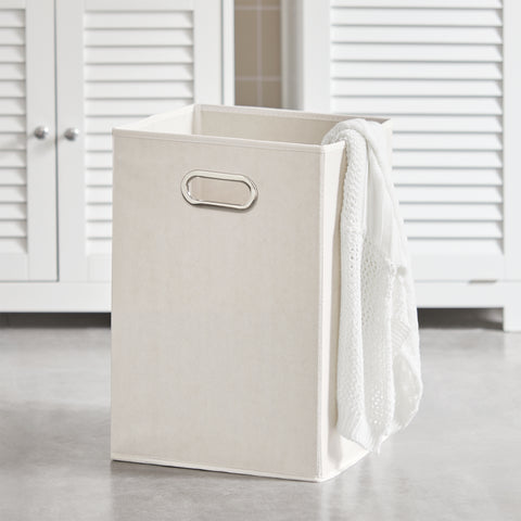 Armário de lavanderia SoBuy BZR73-W com 1 cesto e 1 gaveta branco