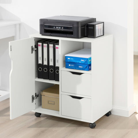 SoBuy FBT105-W Soporte para Impresora de archivador de Oficina en casa
