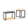 SoBuy FBT35-SCH conjunto de 2 mesas laterais de madeira