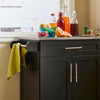 SoBuy FKW110-SCH Carrinho de cozinha multiuso com porta e gaveta placa de aço inoxidável