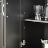 Carrinho de cozinha SoBuy FKW71-SCH com 2 gavetas e 4 portas preto