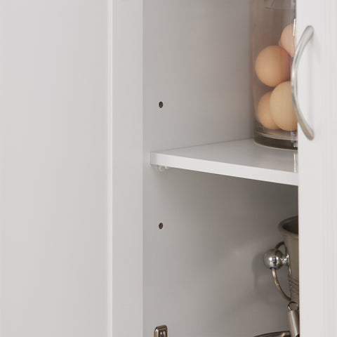 Carrinho de cozinha SoBuy FKW71-WN com 2 gavetas e 4 portas branco