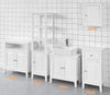 Gabinete de lavagem pré-venda-SoBuy FRG202-W 2 portas branco