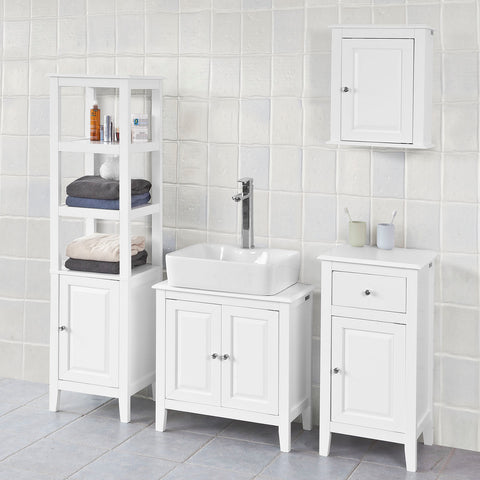 Gabinete de lavagem pré-venda-SoBuy FRG202-W 2 portas branco