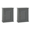 SoBuy FRG203-DGS armário de banheiro suspenso de parede com porta cinza