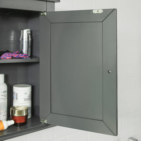 Pré-venda-SoBuy FRG203-DG Armário de banheiro suspenso para parede com porta cinza