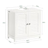 SoBuy FRG237-W Armario de Baño 2 puertas y 2 estantes Blanco
