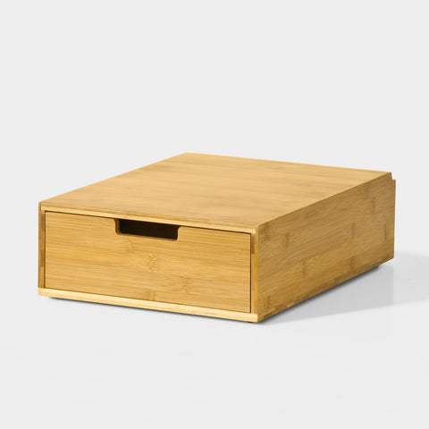 SoBuy FRG83-N Soporte para cápsulas de café de Bambú con un cajón