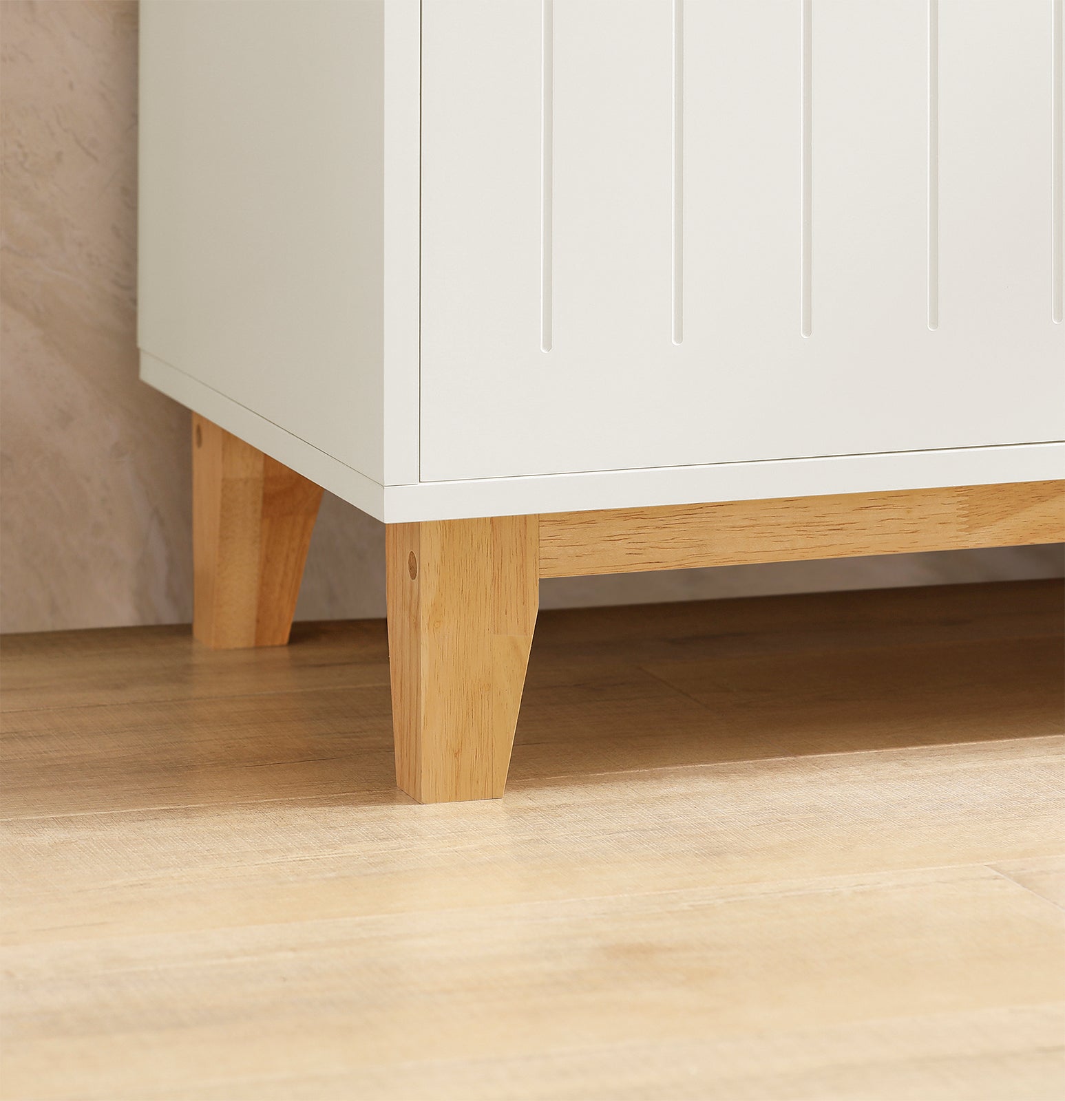 SoBuy Commode Salle de Bain Armoire de Rangement avec Étagère Réglable 1 Tiroir 2 Portes Blanc 60x35x87 cm FRG238-W - Gamm vert