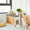 SoBuy FSR135-WN Banco de armazenamento para casa de gato de madeira 110 x 35 x 65 cm