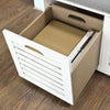 Banco de armazenamento SoBuy FSR23-KW com almofadas e 2 cubos branco