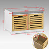 Banco de armazenamento SoBuy FSR23-K-WN com almofadas e 2 caixas
