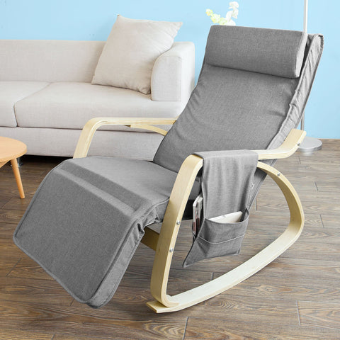 SoBuy FST18-DG cadeira de balanço cinza