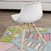 Pré-venda-SoBuy FST46-W Cadeira infantil com encosto e apoio para os pés