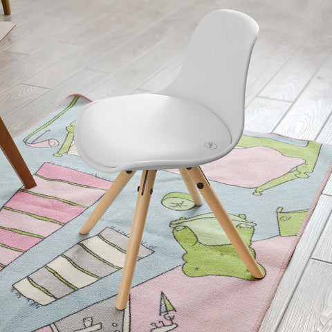 Pré-venda-SoBuy FST46-W Cadeira infantil com encosto e apoio para os pés