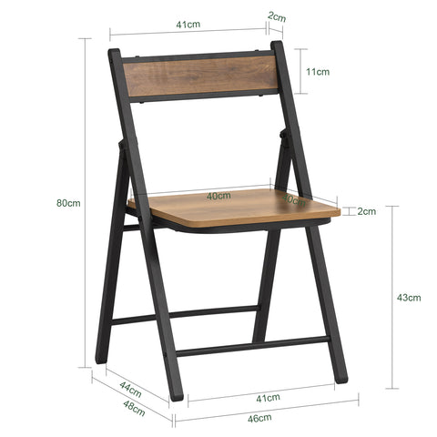 Cadeira dobrável de madeira SoBuy FST88-PF