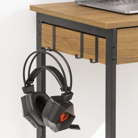 SoBuy FWT43-N Mesa de escritorio  con un cajón y 3 ganchos