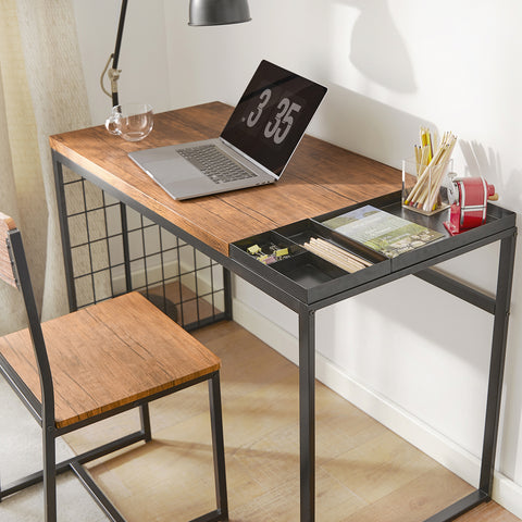 SoBuy FWT60-N Set Mesa de escritorio x 1 + Silla x 1  Mesa con 2 Estantes