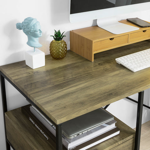 SoBuy FWT61-N Mesa de escritorio con 1 cajón y 4 Estantes
