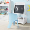 SoBuy KMB12-Bx2 conjunto de 2 cadeiras infantis com design de elefante azul